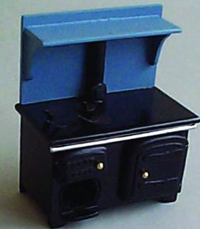 Black Stove With Shelf